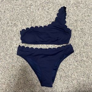 NEW Navy One Shoulder Bikini Set